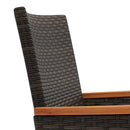 4 Piece Patio Wicker Sofa Set 2 Rattan Chairs and Loveseat with Table-Brown by LJGDeals