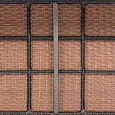 4 Piece Patio Wicker Sofa Set 2 Rattan Chairs and Loveseat with Table-Brown by LJGDeals