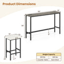 4 Pieces Counter Height Bar Table with Power Outlet with 3 Padded Stools by DirectDeals