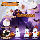 4 Pieces Halloween Decoration Pop up Ghosts with Gate and LED Lights by LJGDeals