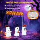 4 Pieces Halloween Decoration Pop up Ghosts with Gate and LED Lights by LJGDeals