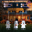 4 Pieces Halloween Decoration Pop up Ghosts with Gate and LED Lights by LJGDeals