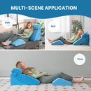 4 Pieces Orthopedic Bed Wedge Pillow Set for Pain Relief-Blue