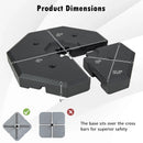 4 Pieces Patio Cantilever Offset Umbrella Weights Base Plate Set by LJGDeals