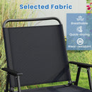4 Pieces Patio Folding Furniture Set with SPC Coffee Table and Patio Chairs-Black by LJGDeals