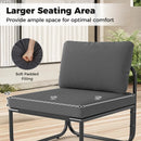 4 Pieces Patio Furniture Set with Cushions and Coffee Table-Gray by LJGDeals
