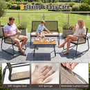 4-Piece Patio Furniture Set with Acacia Wood Coffee Table by DirectDeals