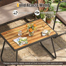 4-Piece Patio Furniture Set with Acacia Wood Coffee Table by DirectDeals