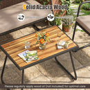 4-Piece Patio Furniture Set with Acacia Wood Coffee Table by LJGDeals