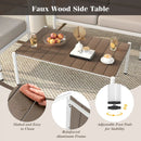 4 Pieces Patio Furniture Set with Thick Cushions and a Coffee Table-Gray by LJGDeals