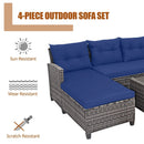 4-Piece Outdoor Sectional Sofa Set with Coffee Table by LJGDeals