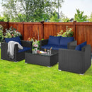 Outdoor Storage Cabinet Patio Wicker Organizer with Drawer by LJGDeals