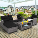 4 Pieces Patio Rattan by LJGDeals