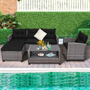 4 Pieces Patio Rattan by LJGDeals