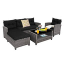4 Pieces Patio Rattan by LJGDeals