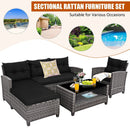 4 Pieces Patio Rattan by LJGDeals