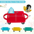4 Pieces Kids Sitting Scooter Set with Non-marring Universal Casters-Multicolor by LJGDeals