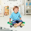 4 Pieces Kids Sitting Scooter Set with Non-marring Universal Casters-Multicolor by LJGDeals