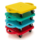 4 Pieces Kids Sitting Scooter Set with Non-marring Universal Casters-Multicolor by LJGDeals