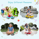 4 Pieces Kids Sitting Scooter Set with Non-marring Universal Casters-Multicolor by LJGDeals