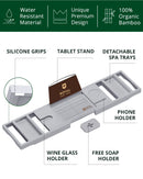 Bathtub Caddy Tray, Gray