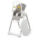 4-in-1 Foldable Baby High Chair with 7 Adjustable Heights and Free Toys Bar by LJGDeals