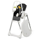 4-in-1 Foldable Baby High Chair with 7 Adjustable Heights and Free Toys Bar by LJGDeals