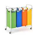 136L Large Capacity 4-Section Laundry Sorter by LJGDeals