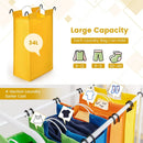 136L Large Capacity 4-Section Laundry Sorter by LJGDeals