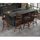 2 Pieces 24/29 inch Swivel Bar Stools with Curved Backrest and Seat Cushions by LJGDeals