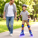 4-Size Adjustable Illuminating Kids Inline Skates with Light Up Wheels