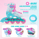 4-Size Adjustable Illuminating Kids Inline Skates with Light Up Wheels by LJGDeals