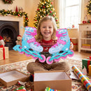 4-Size Adjustable Kids Inline Skates for Beginners Ages 5-7 by LJGDeals