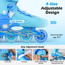 4-Size Adjustable Light-Up Inline Skates for Toddlers Ages 5-7 by DirectDeals