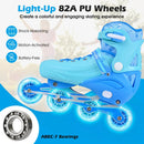 4-Size Adjustable Light-Up Inline Skates for Toddlers Ages 5-7 by DirectDeals