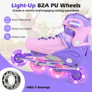 4-Size Adjustable Light-Up Inline Skates for Toddlers Ages 5-7 by LJGDeals