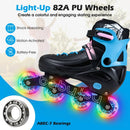 4-Size Adjustable Light-Up Inline Skates for Toddlers Ages 5-7 by LJGDeals