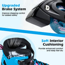 4-Size Adjustable Light-Up Kids Inline Skates for Kids Ages 7-9