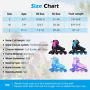 4-Size Adjustable Light-Up Kids Inline Skates for Kids Ages 7-9 by DirectDeals