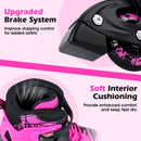 4-Size Adjustable Light-Up Kids Inline Skates for Kids Ages 7-9