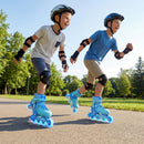 4-Size Adjustable Light-Up Kids Inline Skates for Kids Ages 7-9