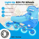 4-Size Adjustable Light-Up Kids Inline Skates for Kids Ages 7-9 by DirectDeals