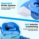 4-Size Adjustable Light-Up Kids Inline Skates for Kids Ages 9-14