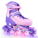 4-Size Adjustable Light-Up Kids Inline Skates for Kids Ages 9-14 by DirectDeals