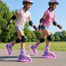 4-Size Adjustable Light-Up Kids Inline Skates for Kids Ages 9-14 by DirectDeals