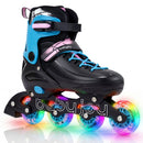 Adjustable Light-Up Kids Inline Skates Ages 9-14