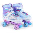 4 Sizes Adjustable Kids Roller Skates for Toddlers Ages 9-14 with 4 Light-up Wheels