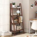 4-Tier Bamboo Ladder Bookshelf 58 Inch - Walnut by LJGDeals