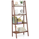 4-Tier Bamboo Ladder Bookshelf 58 Inch - Walnut by LJGDeals