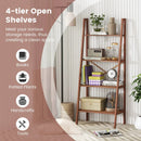 4-Tier Bamboo Ladder Bookshelf 58 Inch - Walnut by LJGDeals